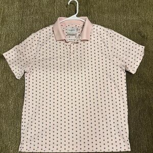 Goodfellow Pink Patterned Polo - Mens size Large